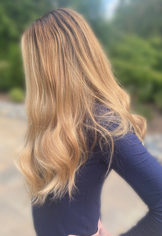 long premium Slavic hair wig; custom colored