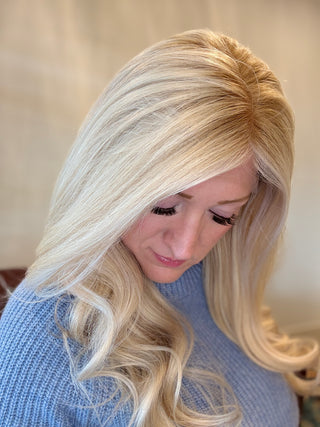 long blonde wig with subtle dimension 